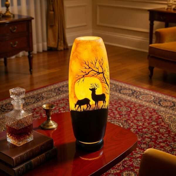 Doe Theme | Camel Skin Lamp | 16 INCH | Handcrafted